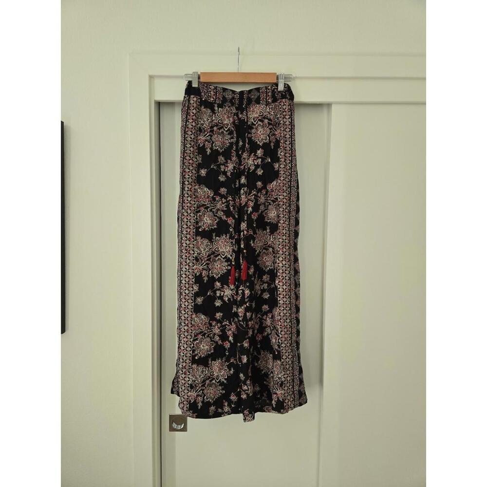 Francesca's Collection Flowy Wide Leg Boho Pants